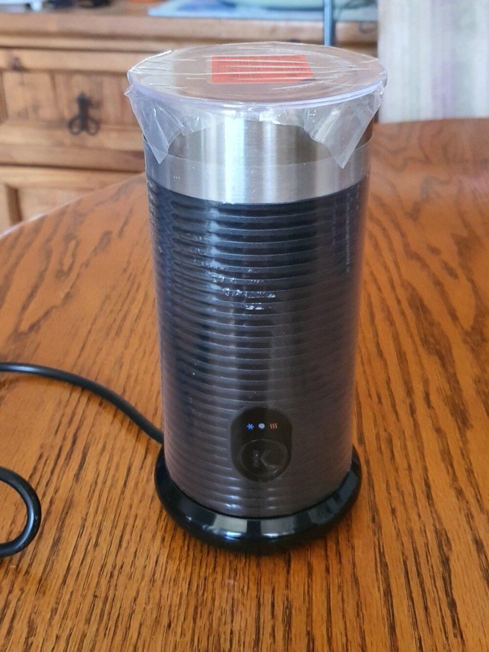Keurig Milk Frother Compact Electric Black Cup Lid Base Hot & Cold New no Box
